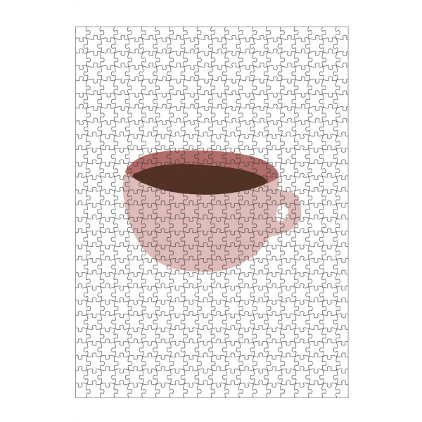 artboxONE Puzzle "Abstract pink coffee cup" artboxONE - Essen & Trinken