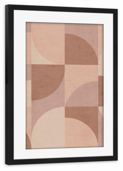 Poster mit Rahmen schwarz "Baked Earth Abstract Geometry" artboxONE - Abstrakt,Geometrie