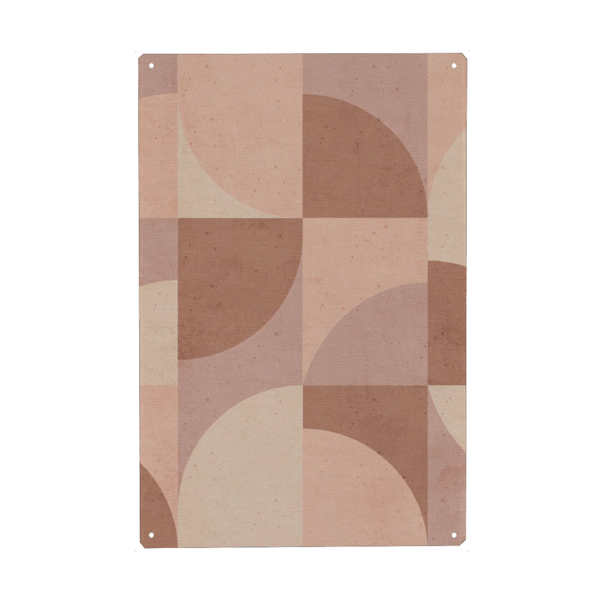 Metall Poster "Baked Earth Abstract Geometry" artboxONE - Abstrakt,Geometrie - Pink,Blush,Baked earth,Geometry,Geometric,Painting,Abstract,Abstrakt