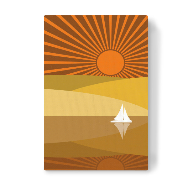 Leinwandbild "Segelboot bei untergehender Sonne" artboxONE - Natur,Reise,Reise / Strand und Meer,Reise / Afrika