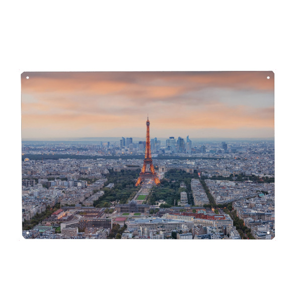 Holzbild "Orange Paris" artboxONE - Städte,Reise,Architektur,Städte / Paris,Reise / Länder