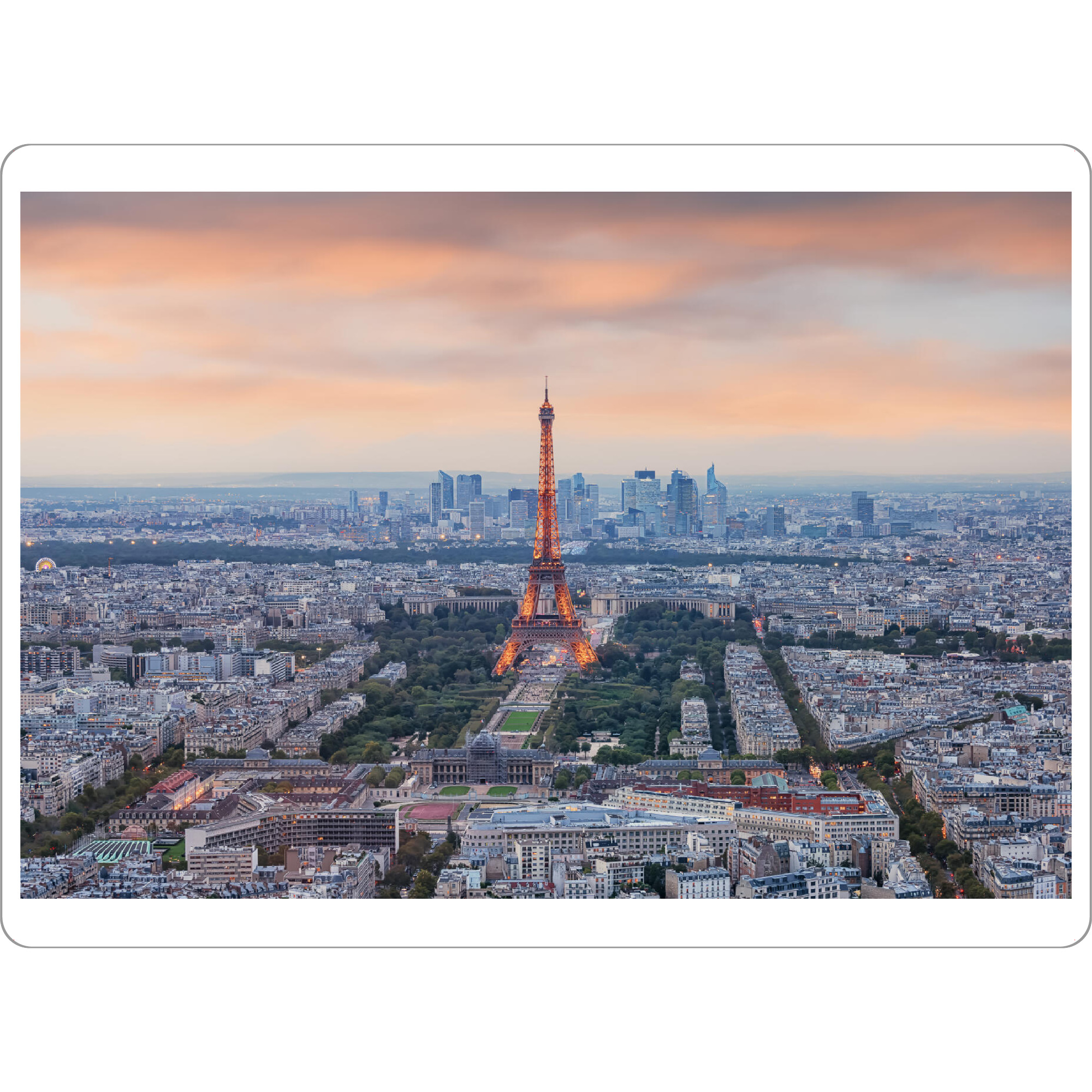 Tischset "Orange Paris" artboxONE - Städte,Reise,Architektur,Städte / Paris,Reise / Länder