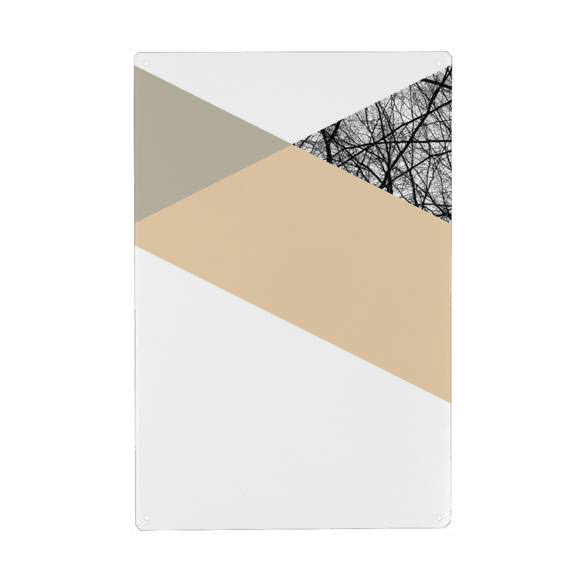 Metall Poster "TRIWOOD - Nude" artboxONE - Natur,Architektur,Geometrie,Fashion