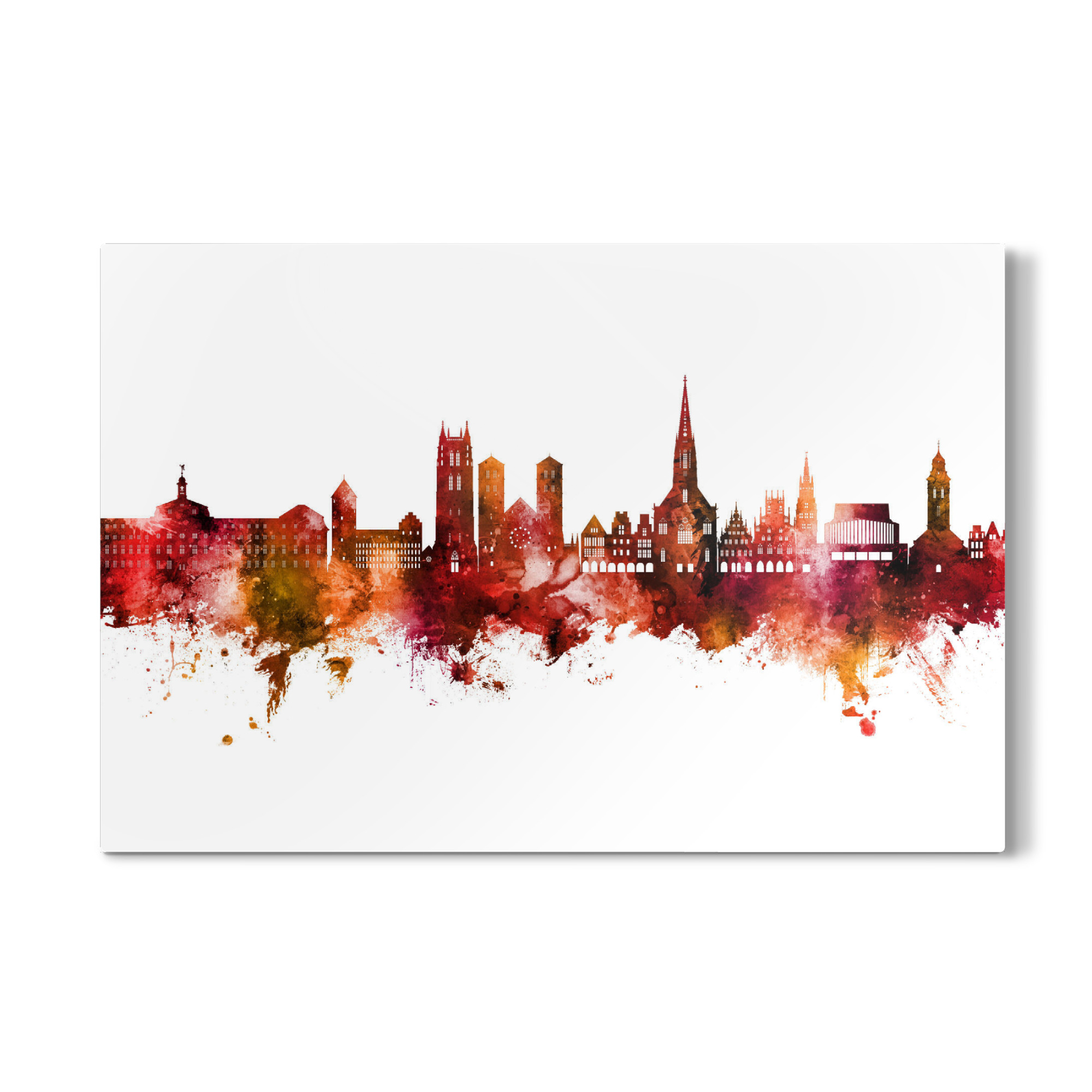 Galerie-Print "Münster Germany Skyline Red" 30x20 cm artboxONE