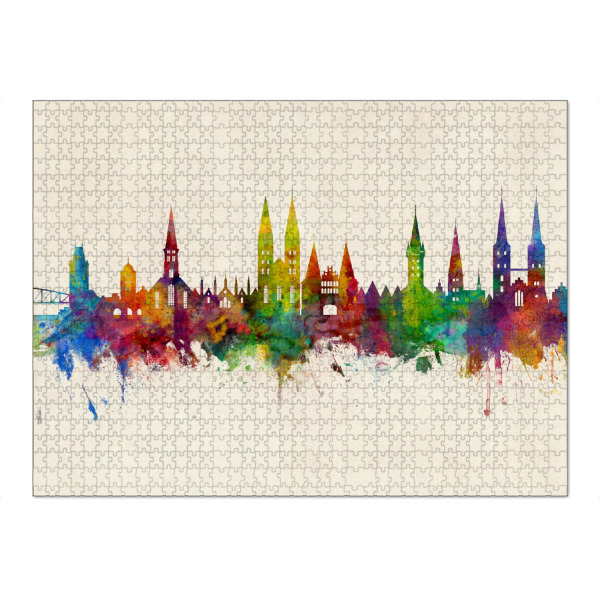 Puzzle Ravensburger "Lubeck Germany Skyline Urban" artboxONE - Städte