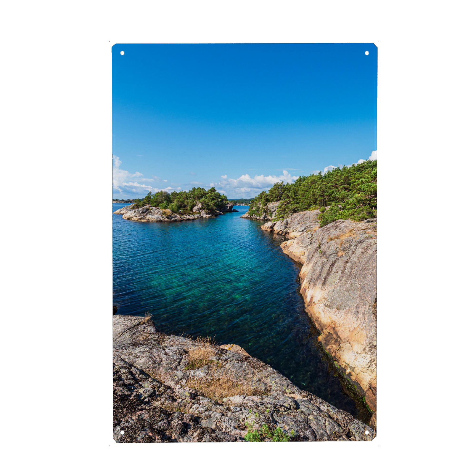 Metall Poster "Halbinsel Riveneset" artboxONE - Natur,Reise,Reise / Strand und Meer,Reise / Länder