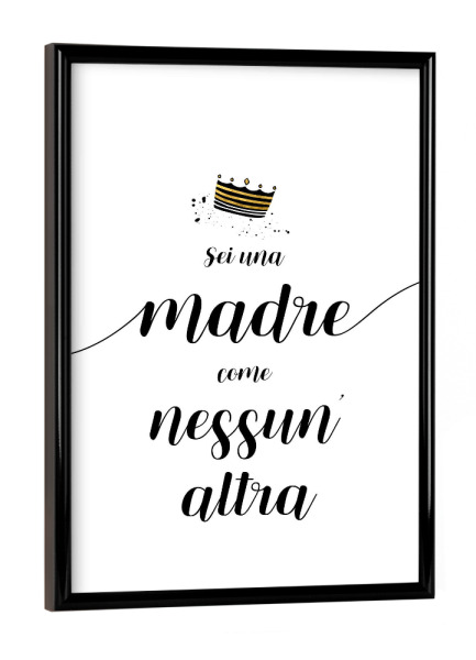 Poster mit schwarzem Rahmen "Mutter wie keine andere" artboxONE - Typografie,Für Mama