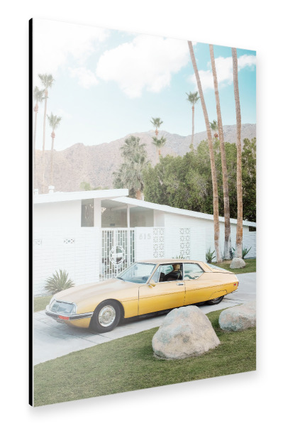Alu-Dibond "Palm Springs Car" 30x20 cm artboxONE