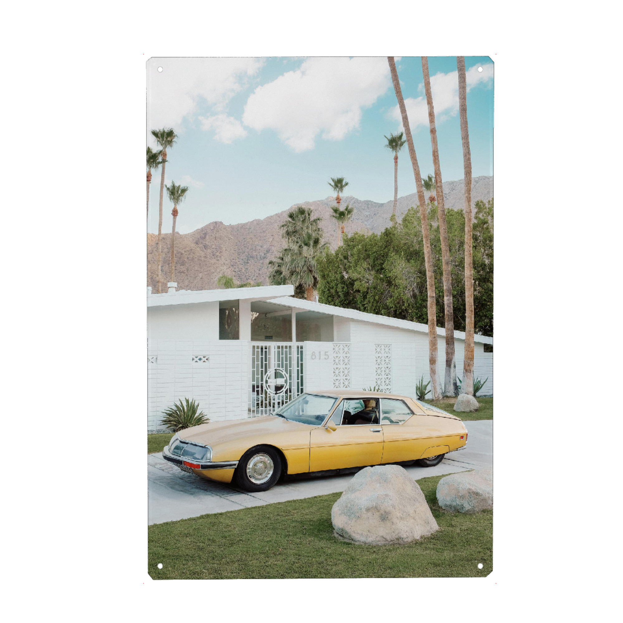 Holzbild "Palm Springs Car" artboxONE - Natur,Reise,Architektur,Automobile,Städte / Los Angeles