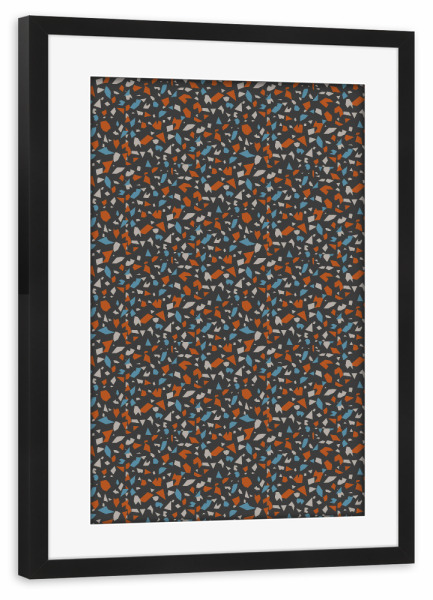 Poster mit Rahmen schwarz "Frida Terrazzo no.four" artboxONE - Abstrakt