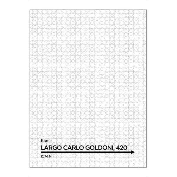Puzzle Ravensburger "LARGO CARLO GOLDONI" artboxONE - Typografie,Reise,Schwarzweiß,Fashion