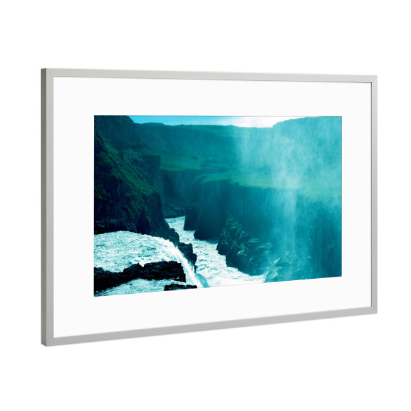 Poster mit Rahmen Silber "Island Landschaft" artboxONE - Natur,Reise,Reise / Länder