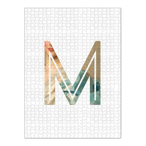 Puzzle Ravensburger "IMPRESS-LETTER M" artboxONE - Typografie,Fashion,Buchstaben,Buchstaben / M