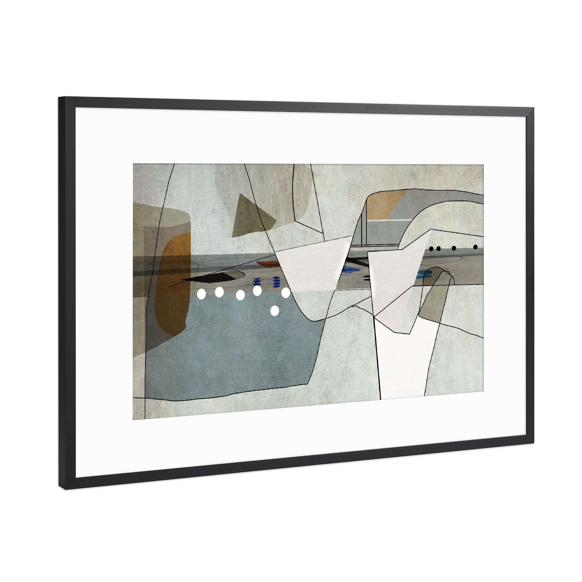 Poster mit Rahmen Schwarz (Metallic) "Subtiles Spiel" artboxONE - Abstrakt