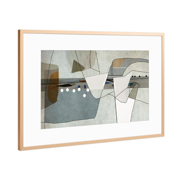 Poster mit Rahmen Kupfer "Subtiles Spiel" artboxONE - Abstrakt