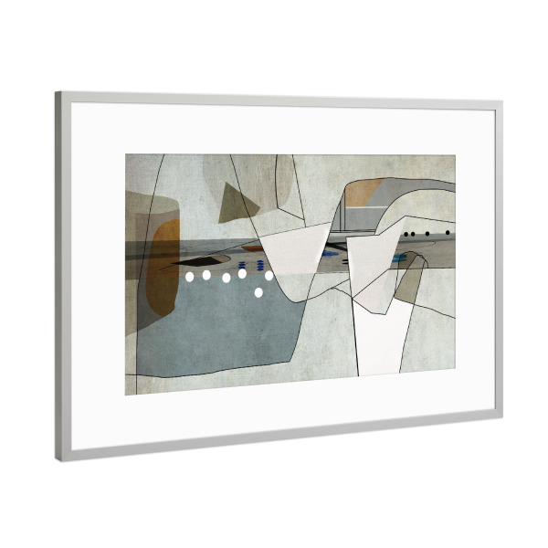 Poster mit Rahmen Silber "Subtiles Spiel" artboxONE - Abstrakt