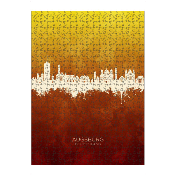 Puzzle Ravensburger "Augsburg Skyline RedYellow" artboxONE - Städte
