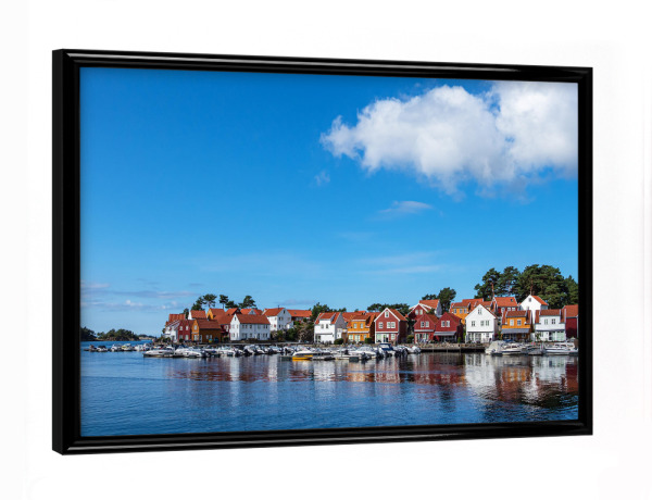 Poster mit schwarzem Rahmen "Furuholmen in Norwegen" artboxONE - Natur,Reise,Architektur,Reise / Strand und Meer,Reise / Länder