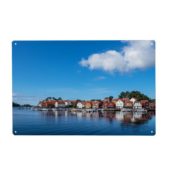Holzbild "Furuholmen in Norwegen" artboxONE - Natur,Reise,Architektur,Reise / Strand und Meer,Reise / Länder