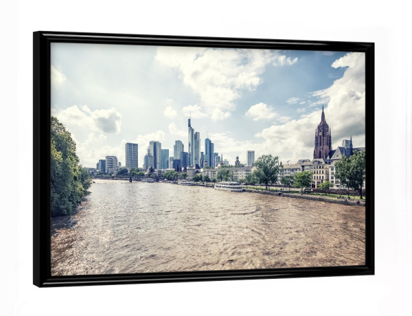 Poster mit schwarzem Rahmen "Frankfurt city" artboxONE - Städte,Reise,Architektur,Städte / Frankfurt,Reise / Länder