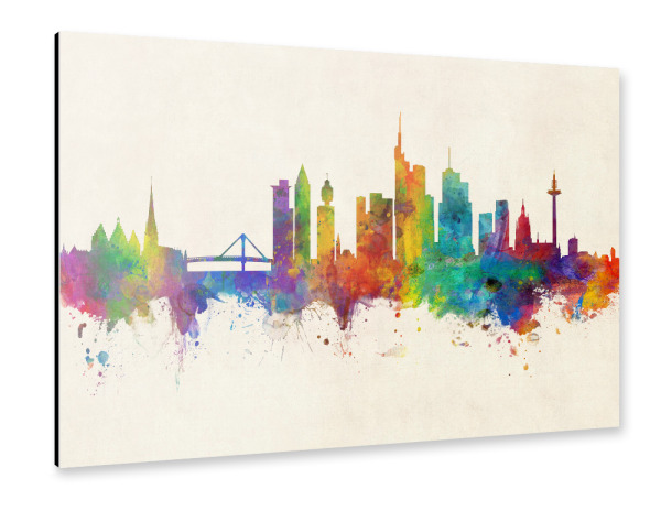 Alu-Dibond "Frankfurt Germany Skyline Urban" 30x20 cm artboxONE