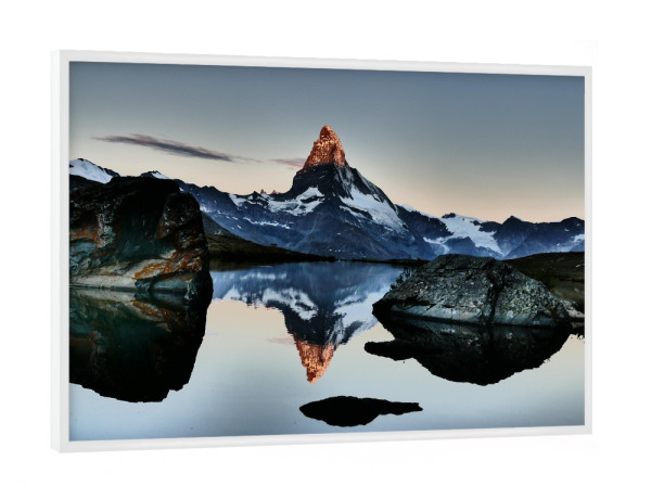 Poster mit weißem Rahmen "Hörnli" artboxONE - Natur,Reise,Reise / Länder