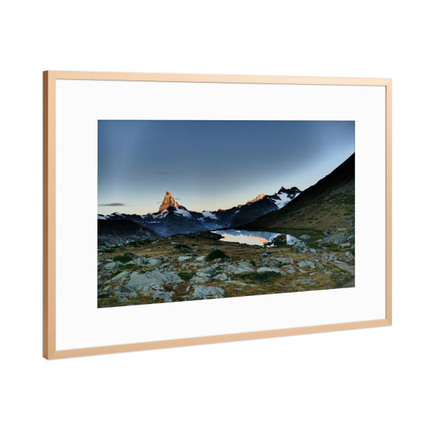 Poster mit Rahmen Kupfer "Bergwelten" artboxONE - Natur,Reise,Reise / Länder