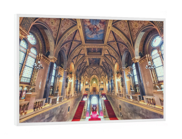 Poster mit weißem Rahmen "Hungarian Parliament Interior" artboxONE - Städte,Reise,Architektur,Reise / Länder,Städte / Budapest