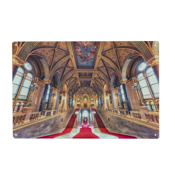 Holzbild "Hungarian Parliament Interior" artboxONE - Städte,Reise,Architektur,Reise / Länder,Städte / Budapest