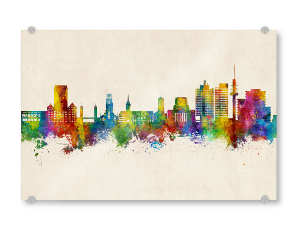 Acrylglasbild "Duisburg Germany Skyline Urban" artboxONE - Städte