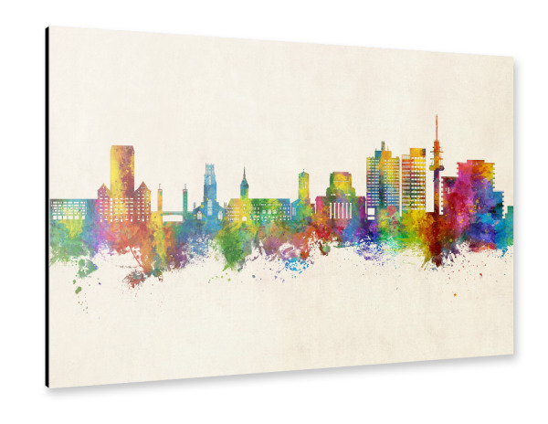 Alu-Dibond "Duisburg Germany Skyline Urban" 30x20 cm artboxONE
