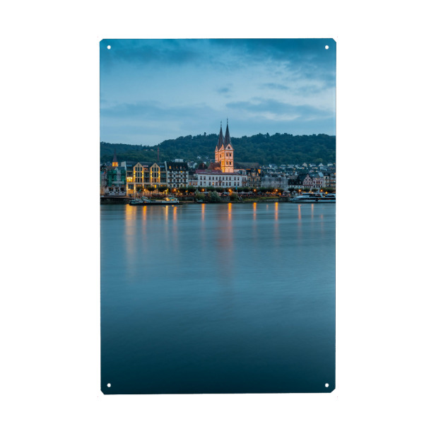 Holzbild "Boppard at night" artboxONE - Städte