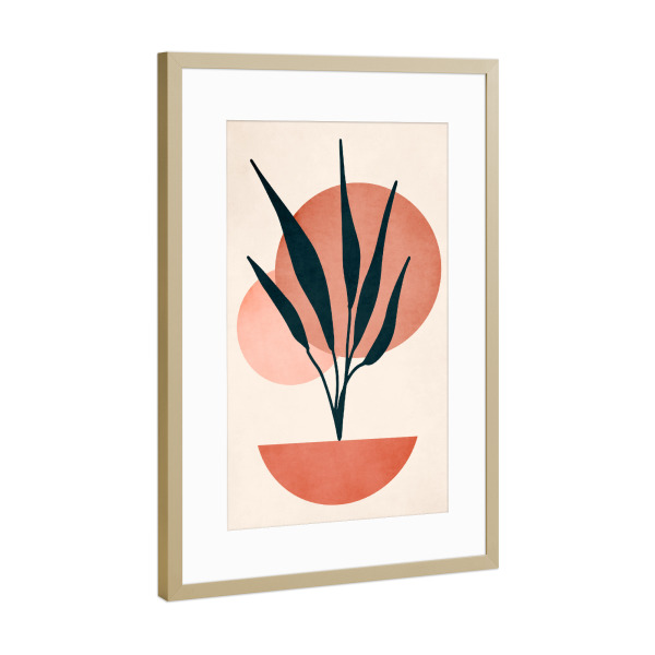 Poster mit Rahmen Gold "Copenhagen Silence" artboxONE - Abstrakt,Geometrie