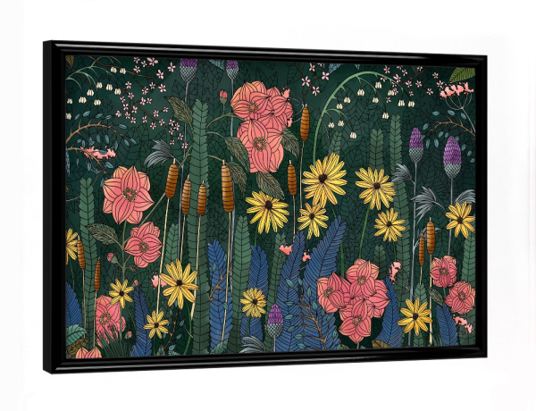 Poster mit schwarzem Rahmen "Unter dem Busch" artboxONE - Natur,Floral