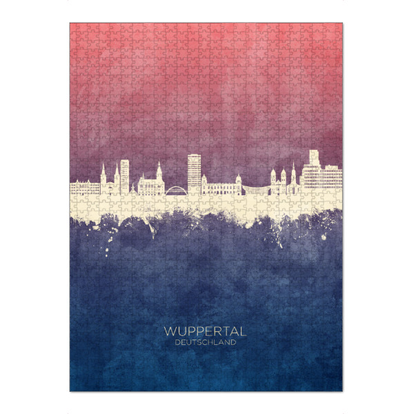 Puzzle Ravensburger "Wuppertal Skyline BlueRose" artboxONE - Städte