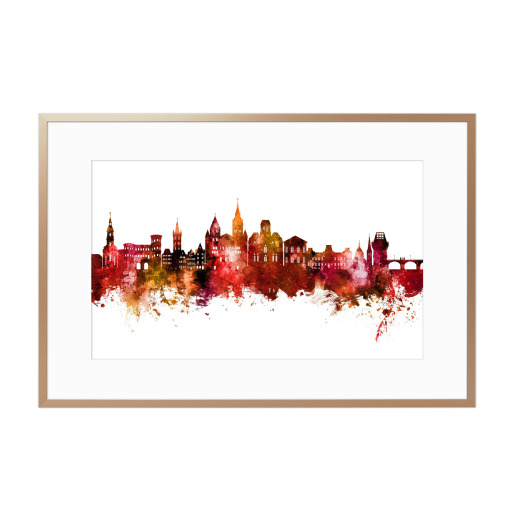 Trier Germany Skyline Red