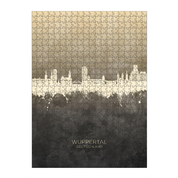 artboxONE Puzzle "Wuppertal Germany Skyline Taupe" artboxONE - Städte