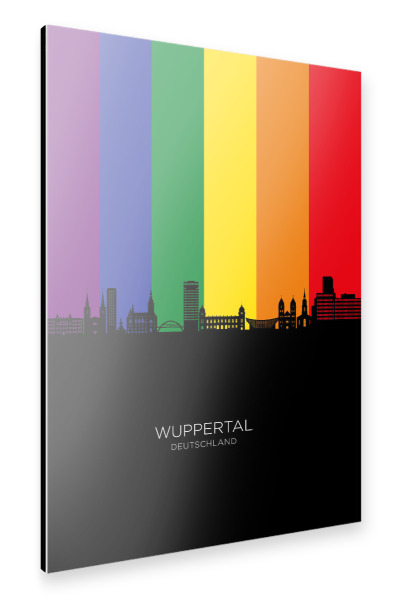 Alu-Dibond "Wuppertal Germany Skyline Pride" 30x20 cm artboxONE