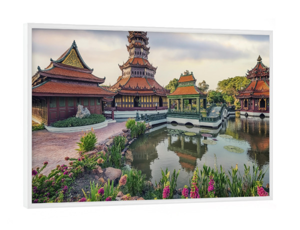 Poster mit weißem Rahmen "Mueang Boran" artboxONE - Städte,Reise,Architektur,Reise / Asien,Reise / Länder