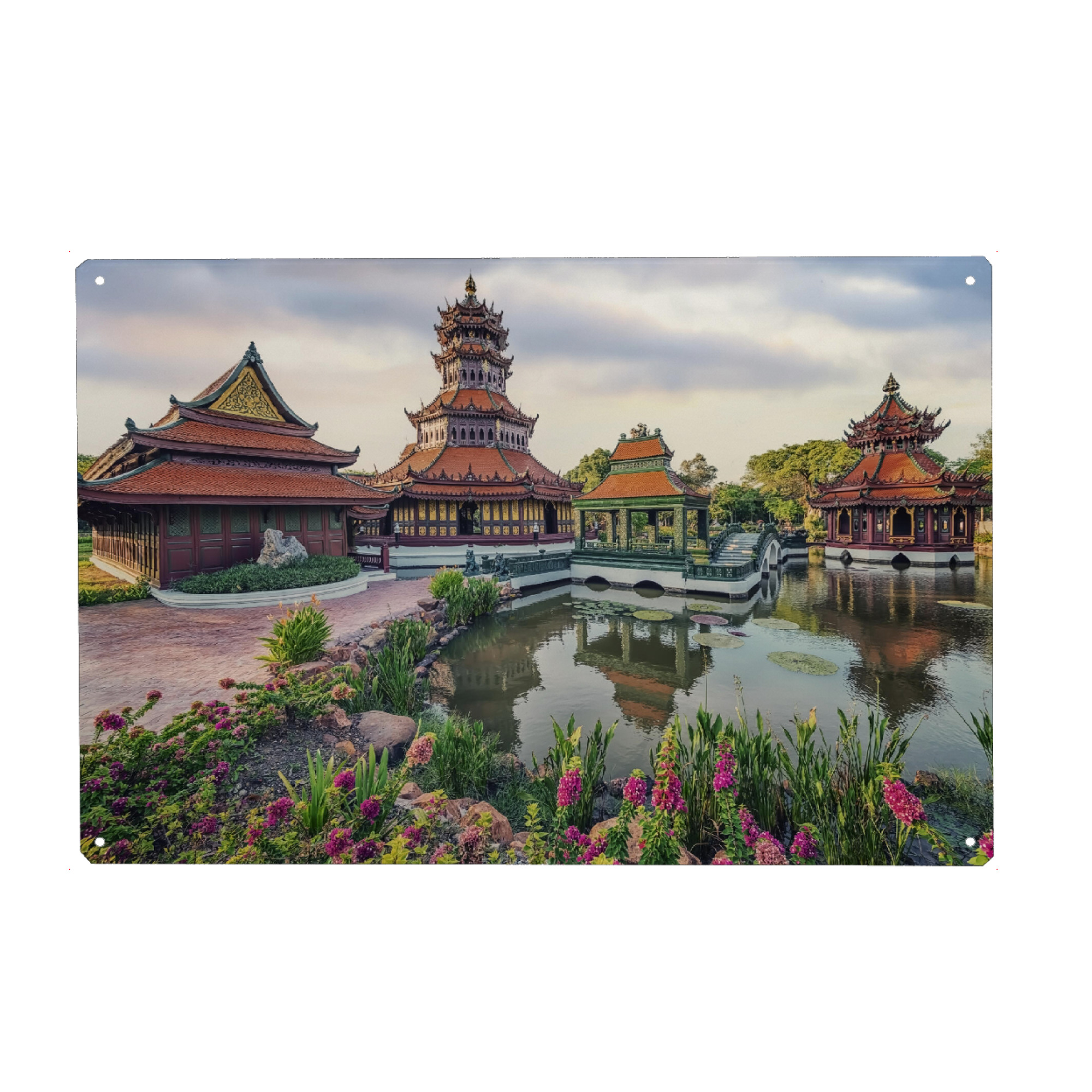 Metall Poster "Mueang Boran" artboxONE - Städte,Reise,Architektur,Reise / Asien,Reise / Länder