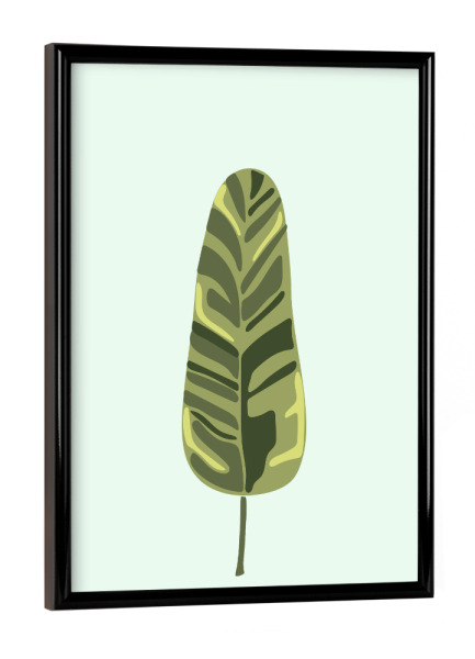 Poster mit schwarzem Rahmen "Tropical leaf printable" artboxONE - Floral - Abstract,Leaf,Leaves,Botanical,Plant,Flower,Boho,Digital,Tropical