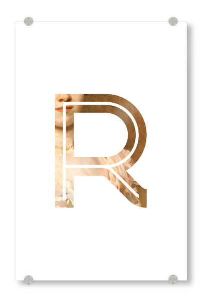 Acrylglasbild "IMPRESS-LETTER R" artboxONE - Typografie,Fashion,Buchstaben,Buchstaben / R
