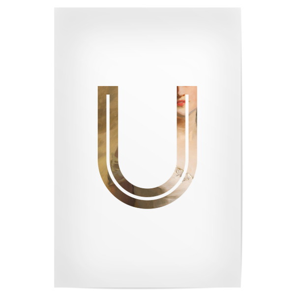 Poster "IMPRESS-LETTER U" artboxONE - Typografie,Fashion,Buchstaben / U