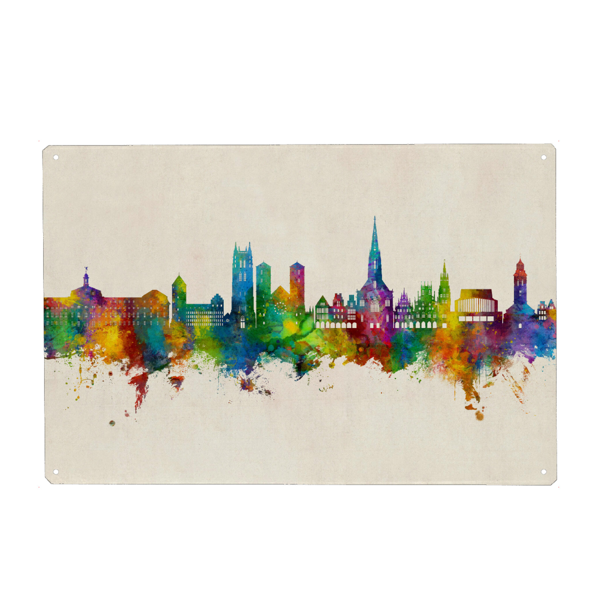 Metall Poster "Münster Germany Skyline Urban" artboxONE - Städte