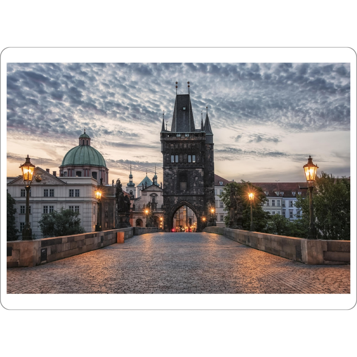 Tischset "Early Morning In Prague" artboxONE - Städte,Reise,Architektur,Reise / Länder,Städte / Prag