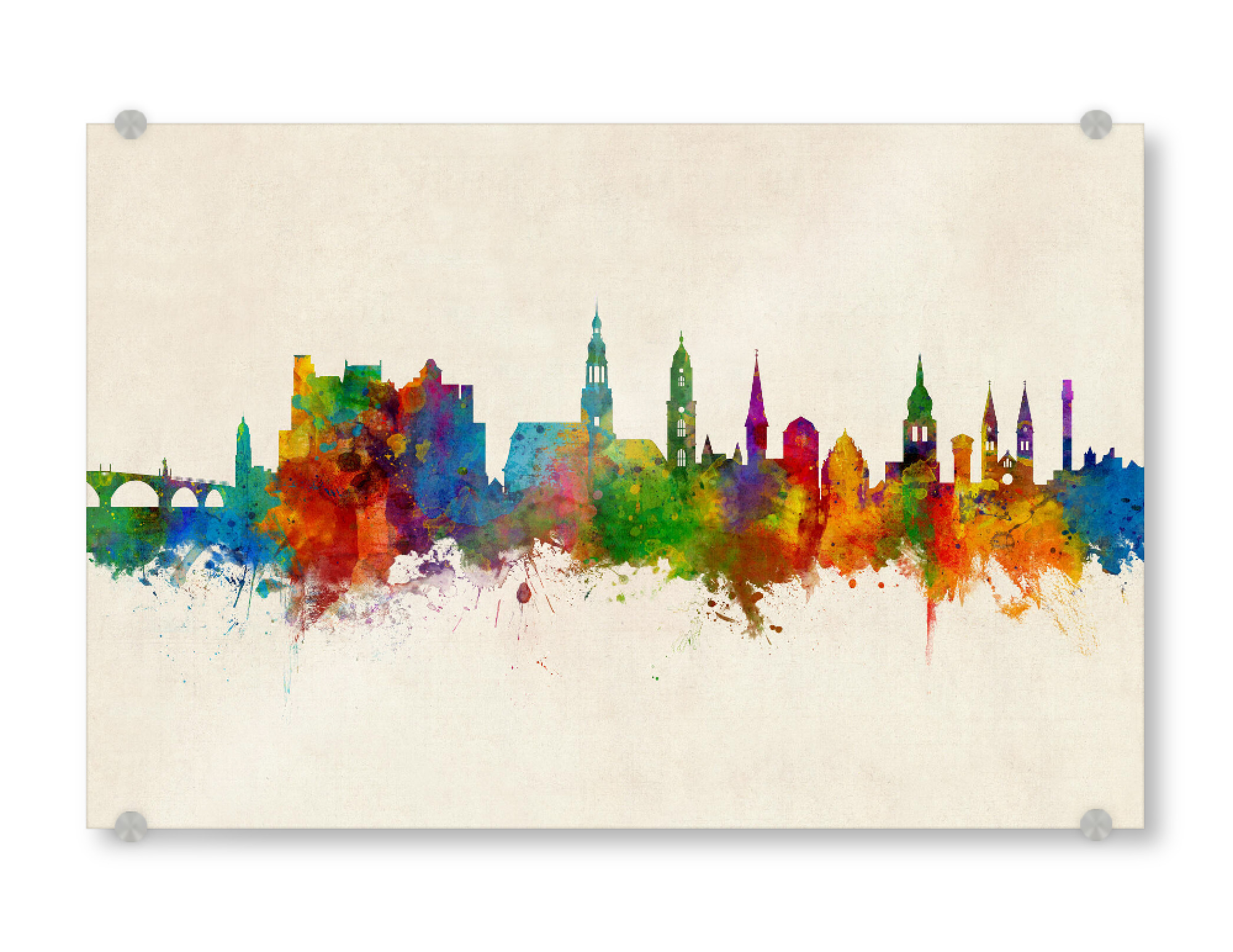 Acrylglasbild "Heidelberg Germany Skyline Urban" artboxONE - Städte