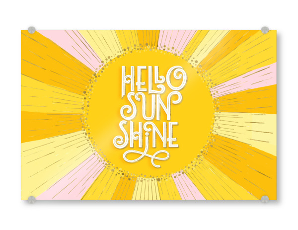 Acrylglasbild "Hello Sunshine" artboxONE - Typografie