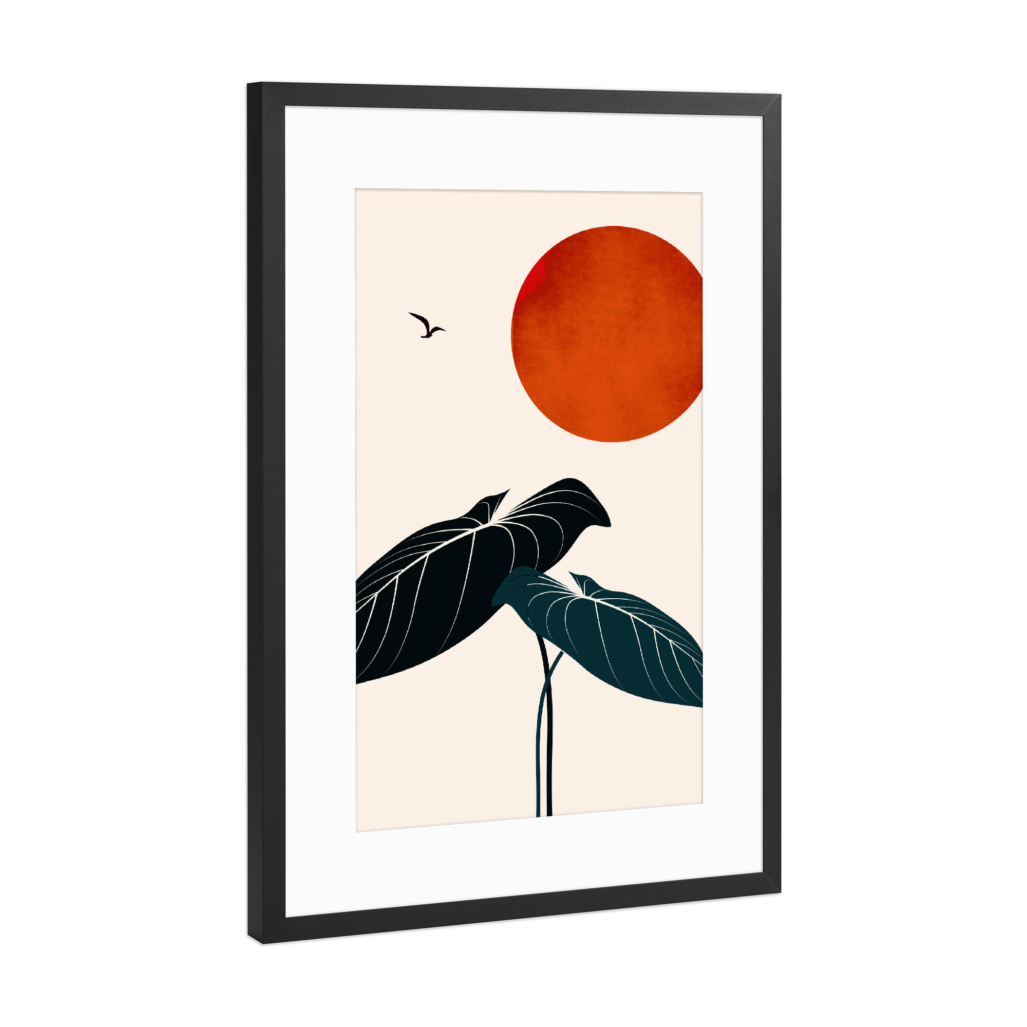 Poster mit Rahmen Schwarz (Metallic) "Dreaming At Night" artboxONE - Floral,Abstrakt