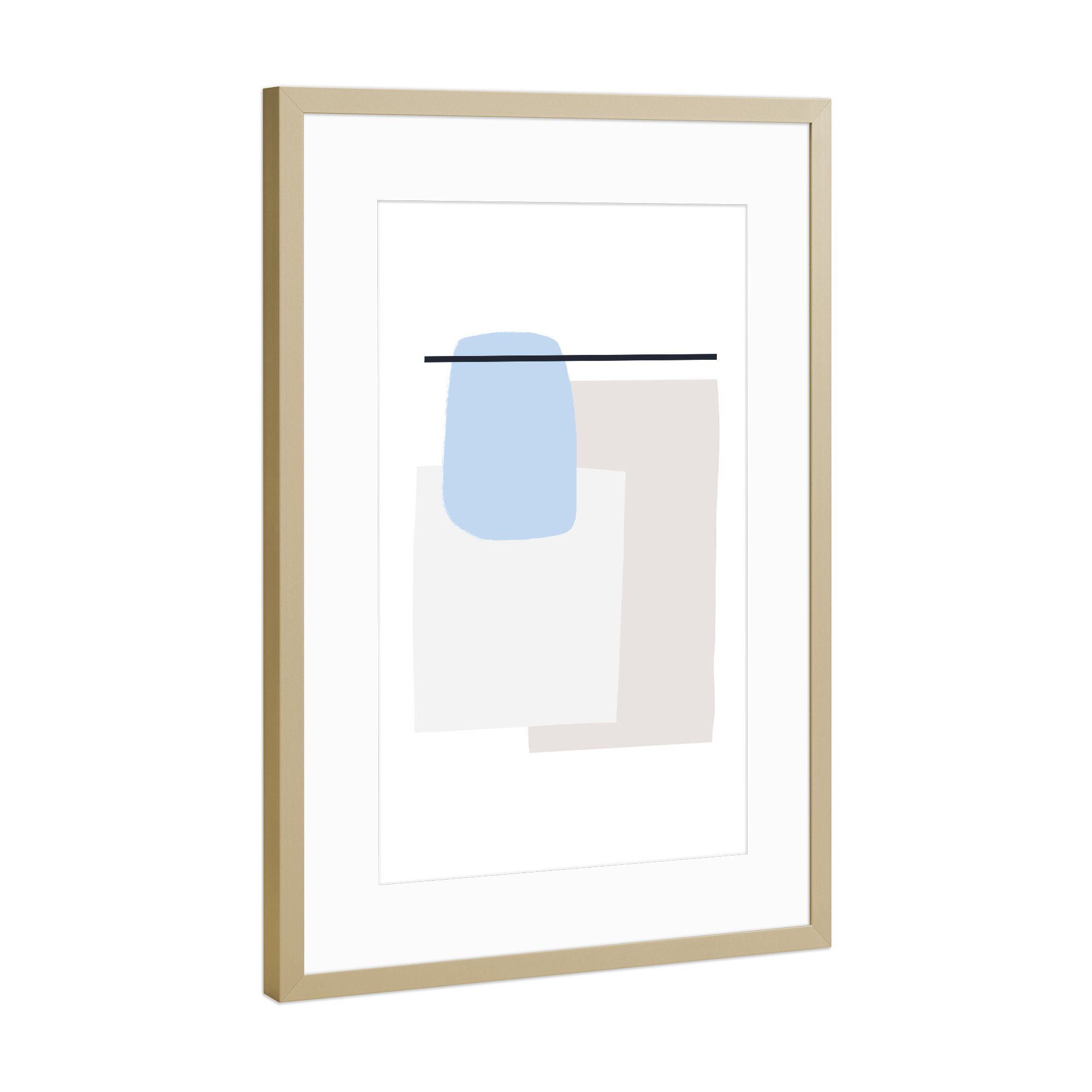 Poster mit Rahmen Gold "Life in Layers" artboxONE - Abstrakt,Geometrie