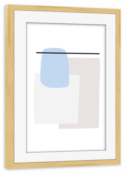 Poster mit Rahmen kiefer "Life in Layers" artboxONE - Abstrakt,Geometrie